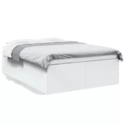 fehér szerelt fa ágykeret 135 x 190 cm