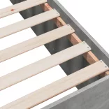 betonszürke szerelt fa ágykeret 135 x 190 cm