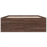 barna tölgyszínű szerelt fa ágykeret 135 x 190 cm