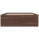 barna tölgyszínű szerelt fa ágykeret 120 x 190 cm