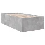 betonszürke szerelt fa ágykeret 100 x 200 cm