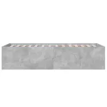 betonszürke szerelt fa ágykeret 100 x 200 cm