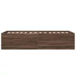 barna tölgyszínű szerelt fa ágykeret 100 x 200 cm