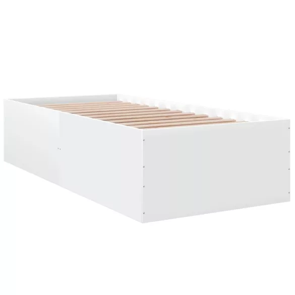 fehér szerelt fa ágykeret 90 x 190 cm