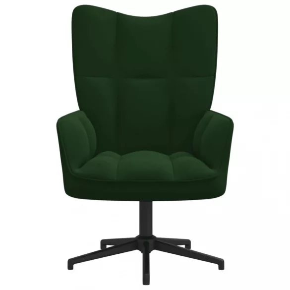 sötétzöld bársony pihenőfotel