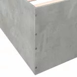 betonszürke szerelt fa ágykeret 75 x 190 cm