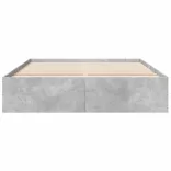 betonszürke szerelt fa ágykeret 150 x 200 cm