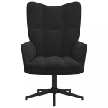 fekete bársony pihenőfotel