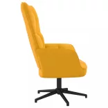 mustársárga bársony pihenőfotel