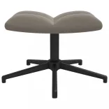 világosszürke bársony pihenőszék lábtartóval