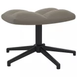 világosszürke bársony pihenőszék lábtartóval