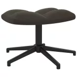 sötétszürke bársony pihenőfotel lábtartóval