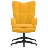 mustársárga bársony pihenőszék lábtartóval