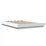 fehér szerelt fa ágykeret LED-del 120 x 190 cm