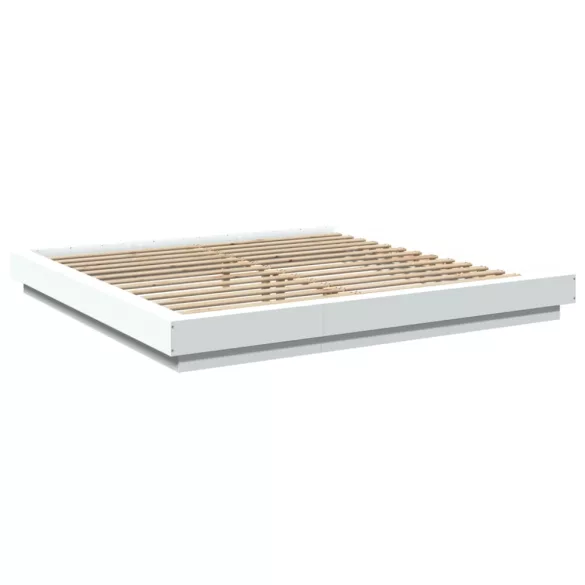 fehér szerelt fa ágykeret 180 x 200 cm