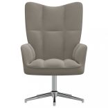 világosszürke bársony pihenőfotel