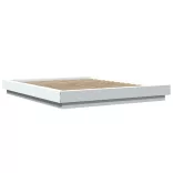 fehér szerelt fa ágykeret 150 x 200 cm
