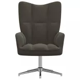 sötétszürke bársony pihenőfotel