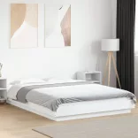 fehér szerelt fa ágykeret 120 x 190 cm