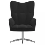 fekete bársony pihenőfotel