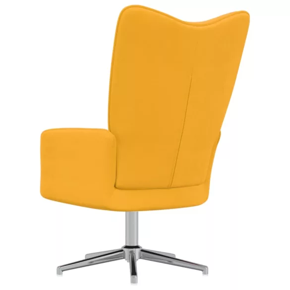 mustársárga bársony pihenőfotel