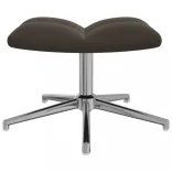 sötétszürke bársony pihenőfotel lábtartóval