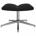 fekete bársony pihenőfotel lábtartóval