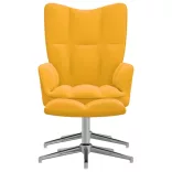 mustársárga bársony pihenőszék lábtartóval