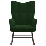 sötétzöld bársony hintaszék