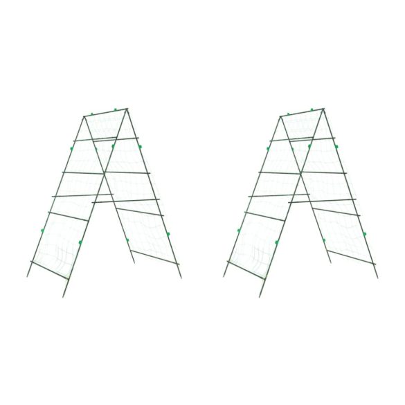 2 db A-alakú acél kerti rács kúszónövényekhez