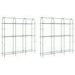 2 db U-alakú acél kerti rács kúszónövényekhez