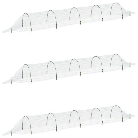 3 db üvegszál és polipropilén hálóalagút 1,5 x 5 m