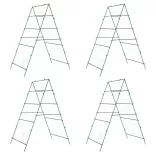 4 db A-alakú acél kerti rács kúszónövényekhez