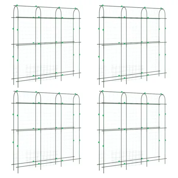 4 db U-alakú acél kerti rács kúszónövényekhez