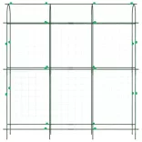 4 db U-alakú acél kerti rács kúszónövényekhez