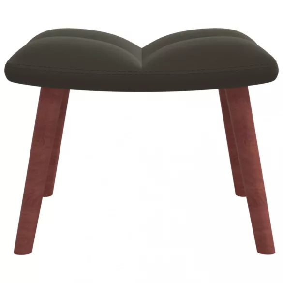 sötétszürke bársony hintaszék lábtartóval