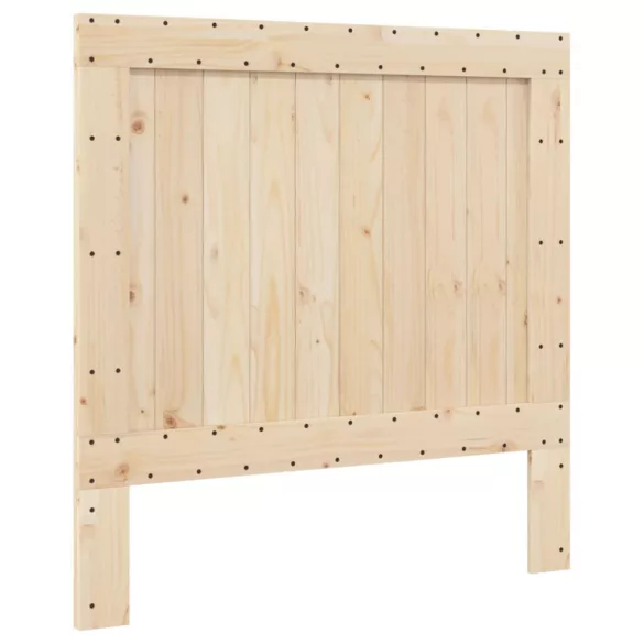 tömör fenyőfa ágykeret fejtámlával 100 x 200 cm