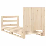 tömör fenyőfa ágykeret fejtámlával 90 x 200 cm