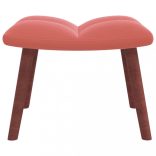 rózsaszín bársony hintaszék lábtartóval