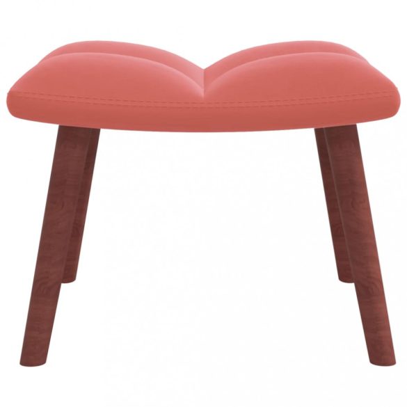 rózsaszín bársony hintaszék lábtartóval