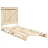 tömör fenyőfa ágykeret fejtámlával 90 x 200 cm