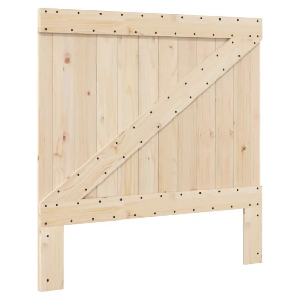 tömör fenyőfa ágykeret fejtámlával 100 x 200 cm