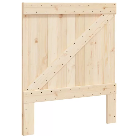 tömör fenyőfa ágykeret fejtámlával 90 x 200 cm