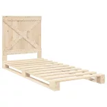 tömör fenyőfa ágykeret fejtámlával 90 x 200 cm