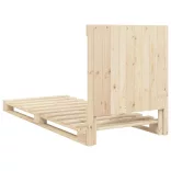 tömör fenyőfa ágykeret fejtámlával 90 x 200 cm