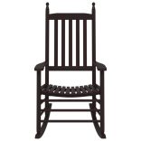 2 db barna tömör nyárfa hintaszék ívelt ülőfelülettel