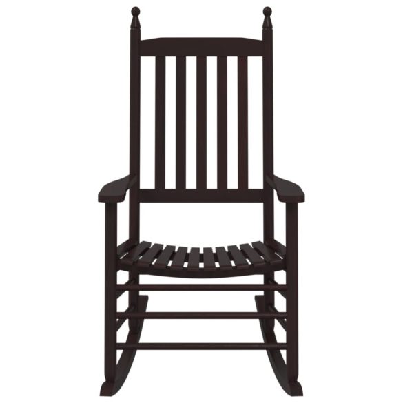 2 db barna tömör nyárfa hintaszék ívelt ülőfelülettel