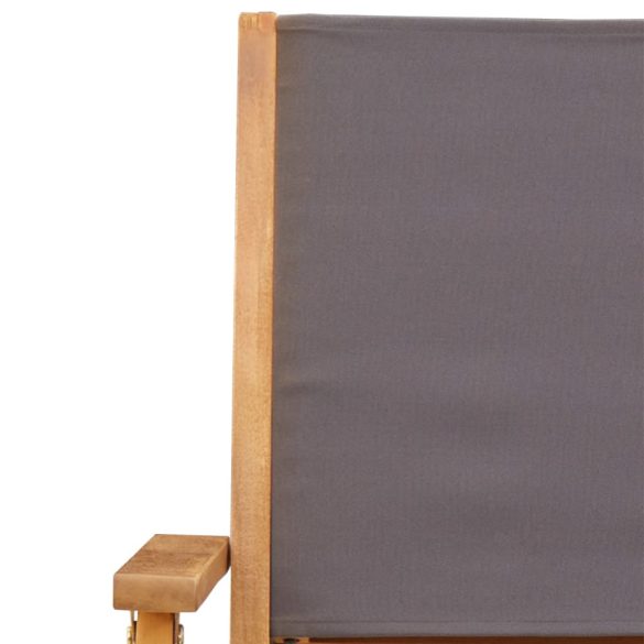 5-részes antracitszürke szövet tömör fa kerti étkezőgarnitúra