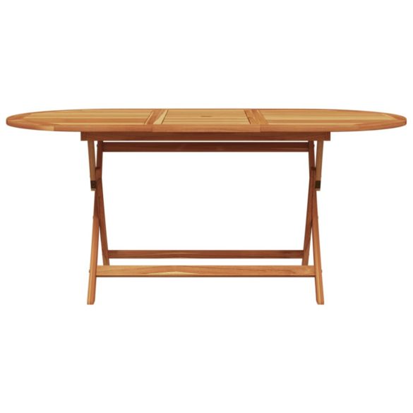 7 részes krémfehér szövet és tömör fa kerti étkezőgarnitúra