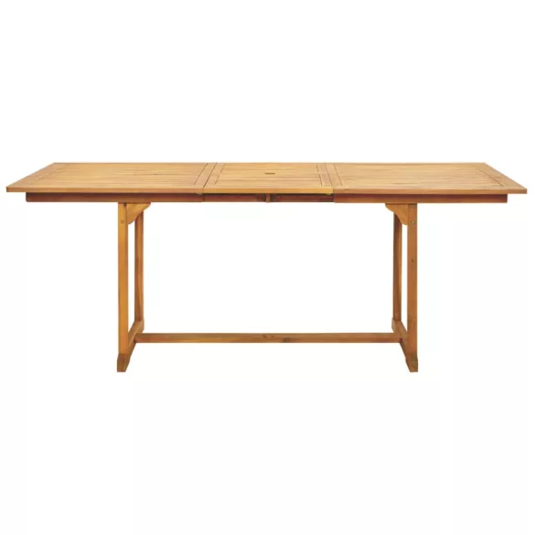 7-részes szürke polipropilén és tömör fa kerti étkezőgarnitúra